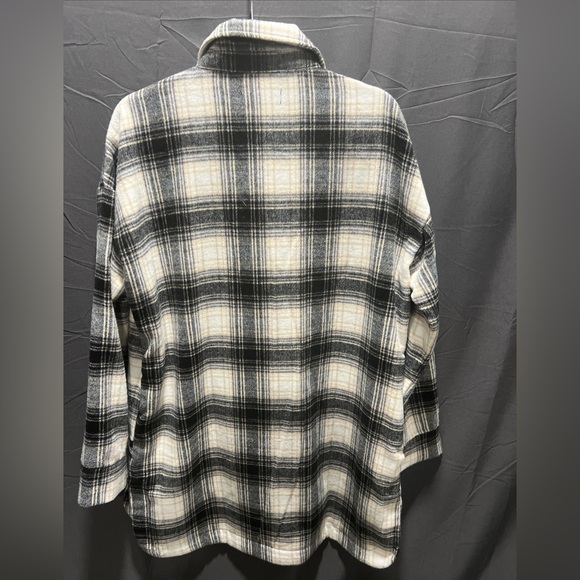 Banana Republic Ladies' Shirt Jacket - BLACK PLAID SIZE M - Picture 5 of 6